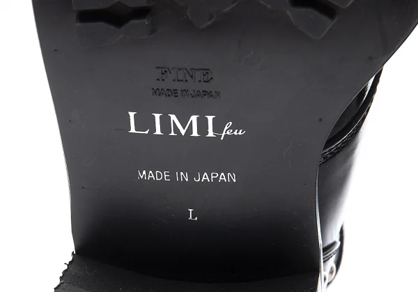 リミフゥLIMI feu エナメルウエスタンベルトスタッズヒールシューズ 黒L(24.5位) K-102904_008