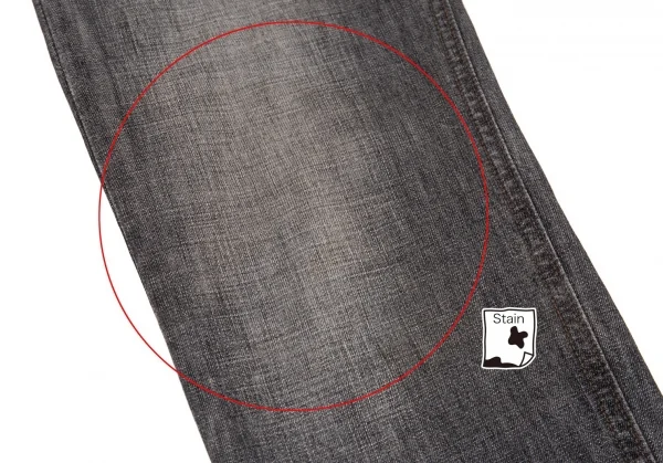 ジャンポールゴルチエJean Paul GAULTIER PARIS フロントベルトデザインブラックデニムパンツ グレー40 K-102909_010