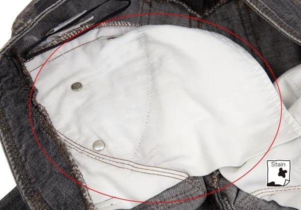 ジャンポールゴルチエJean Paul GAULTIER PARIS フロントベルトデザインブラックデニムパンツ グレー40 K-102909_007