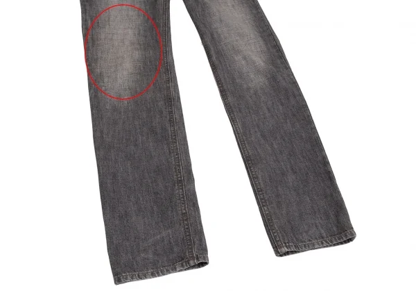 ジャンポールゴルチエJean Paul GAULTIER PARIS フロントベルトデザインブラックデニムパンツ グレー40 K-102909_009