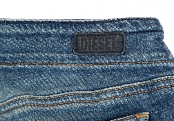 ディーゼルDIESEL ジップデザインストレッチスキニーデニムパンツ インディゴ25 K-102913_016