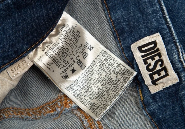 ディーゼルDIESEL ジップデザインストレッチスキニーデニムパンツ インディゴ25 K-102913_019