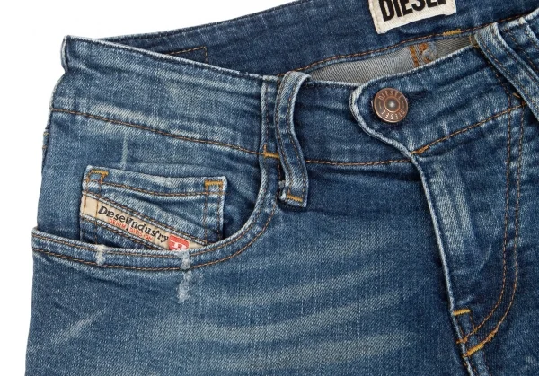 ディーゼルDIESEL ジップデザインストレッチスキニーデニムパンツ インディゴ25 K-102913_005