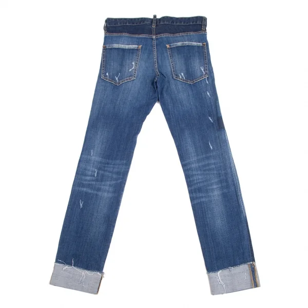 ディースクエアードDSQUARED2 Cool guy jean クールガイフロントワッペンストレッチスキニーデニムパンツ インディゴ46 K-102914_012