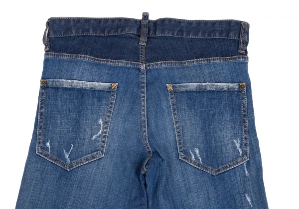 ディースクエアードDSQUARED2 Cool guy jean クールガイフロントワッペンストレッチスキニーデニムパンツ インディゴ46 K-102914_013