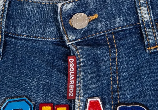 ディースクエアードDSQUARED2 Cool guy jean クールガイフロントワッペンストレッチスキニーデニムパンツ インディゴ46 K-102914_003