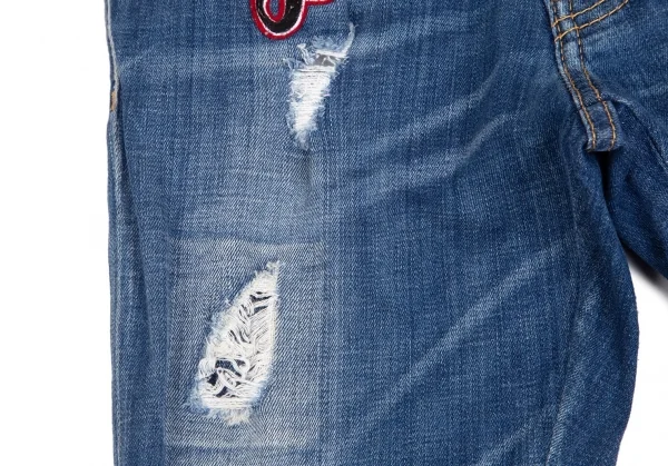 ディースクエアードDSQUARED2 Cool guy jean クールガイフロントワッペンストレッチスキニーデニムパンツ インディゴ46 K-102914_007