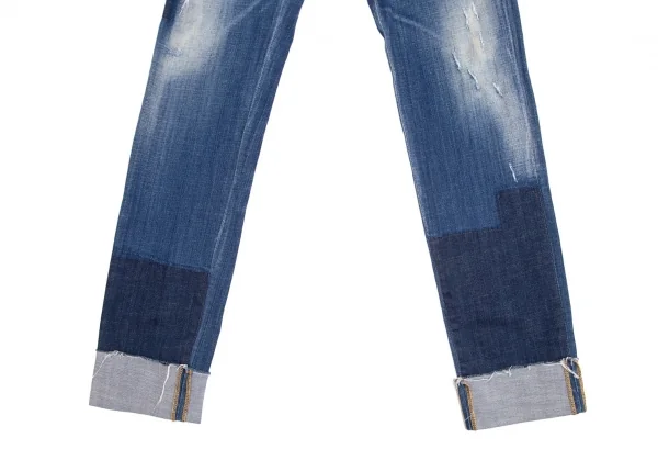 ディースクエアードDSQUARED2 Cool guy jean クールガイフロントワッペンストレッチスキニーデニムパンツ インディゴ46 K-102914_009