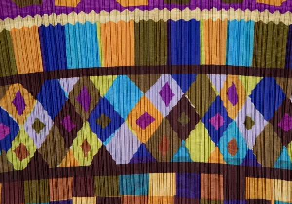 プリーツプリーズPLEATS PLEASE フリンジネック総柄プリントカットソー マルチ4 K-102932_012