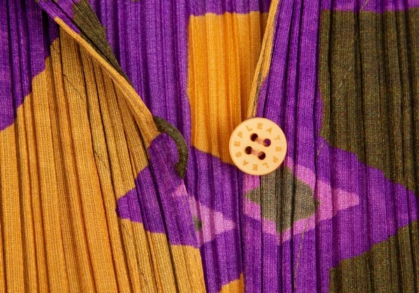 プリーツプリーズPLEATS PLEASE フリンジネック総柄プリントカットソー マルチ4 K-102932_007