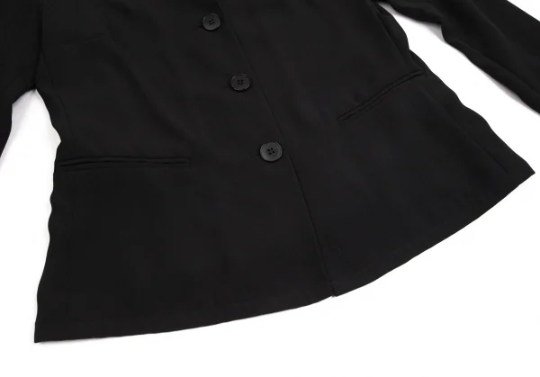 アニエスベーagnes b. ポリジョーゼット3Bジャケット 黒38 K-102950_010