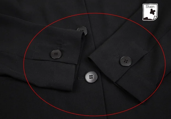 アニエスベーagnes b. ポリジョーゼット3Bジャケット 黒38 K-102950_008