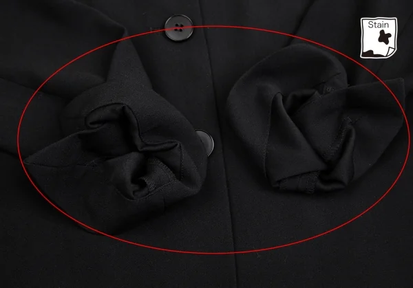 アニエスベーagnes b. ポリジョーゼット3Bジャケット 黒38 K-102950_009