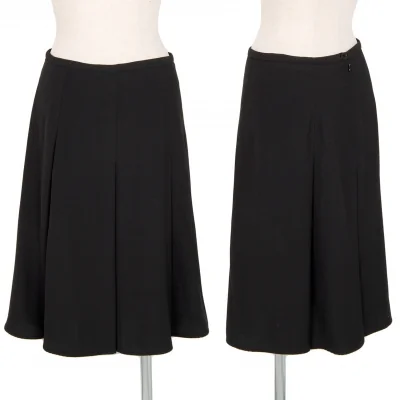 アニエスベーagnes b. ポリジョーゼットプリーツスカート 黒