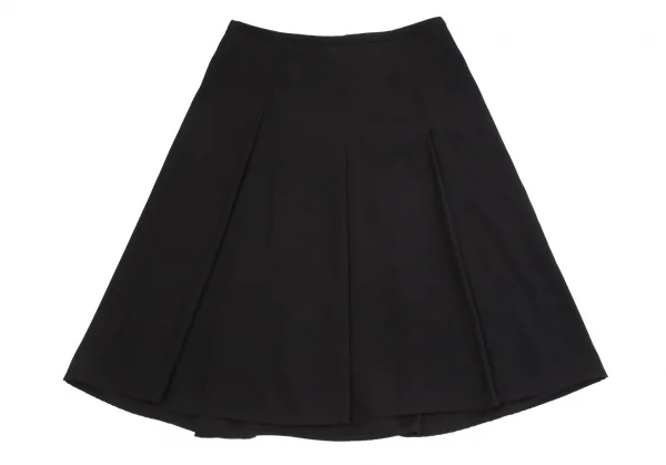 アニエスベーagnes b. ポリジョーゼットプリーツスカート 黒38 K-102951_002