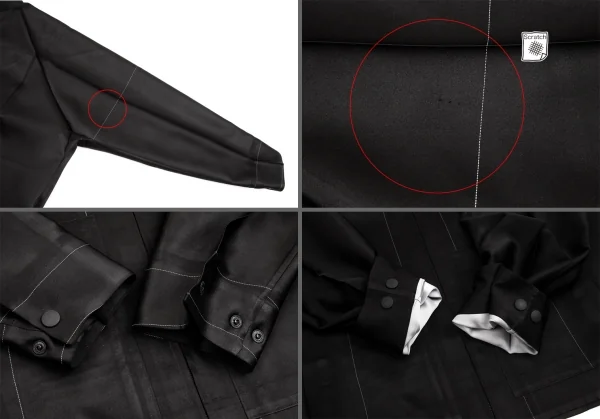 イッセイミヤケISSEY MIYAKE 132 5. リバーシブルステッチ折り畳みブルゾン 黒2 K-102970_007