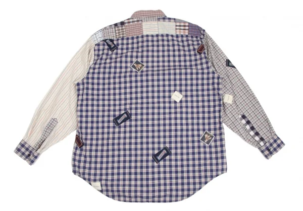 カールヘルムKarl Helmut チェックパッチワーク切替シャツ マルチL位 K-102990_016