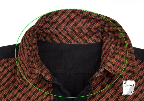 カールヘルムKarl Helmut チェック切替パッチデザインシャツ 黒赤緑M K-102991_004