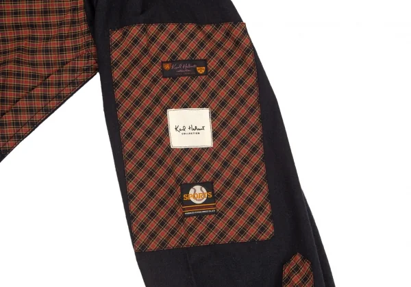 カールヘルムKarl Helmut チェック切替パッチデザインシャツ 黒赤緑M K-102991_006