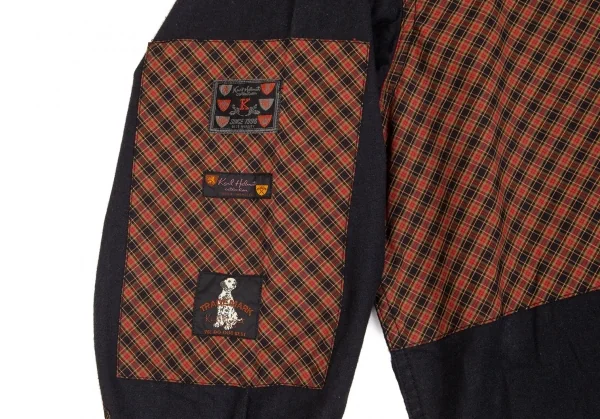 カールヘルムKarl Helmut チェック切替パッチデザインシャツ 黒赤緑M K-102991_007