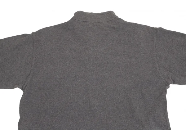 バーバリーロンドンBURBERRY LONDON 鹿の子ハーフジップ半袖トップス グレーL K-102995_011