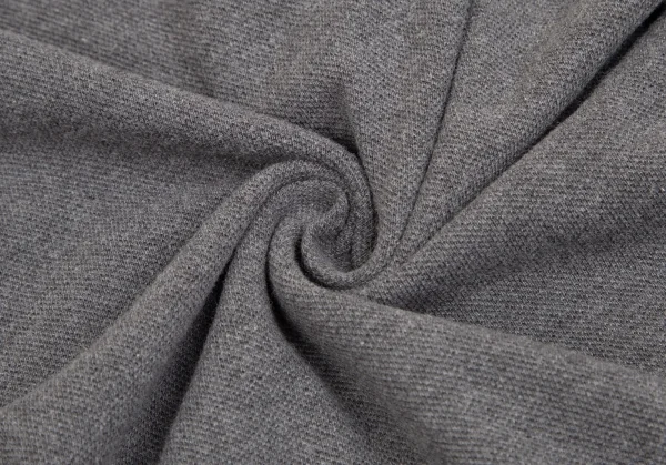 バーバリーロンドンBURBERRY LONDON 鹿の子ハーフジップ半袖トップス グレーL K-102995_012