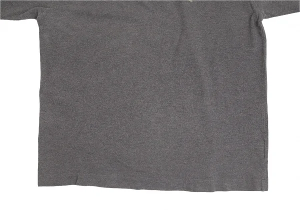 バーバリーロンドンBURBERRY LONDON 鹿の子ハーフジップ半袖トップス グレーL K-102995_008