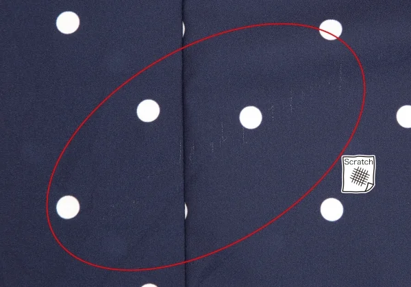 コムコム コムデギャルソンCOMME des GARCONS ポリスクエアネックラウンドカラードット半袖ワンピース 紺S K-103017_016