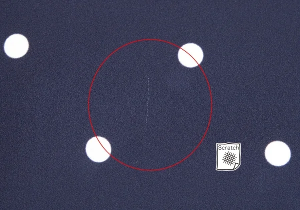 コムコム コムデギャルソンCOMME des GARCONS ポリスクエアネックラウンドカラードット半袖ワンピース 紺S K-103017_008