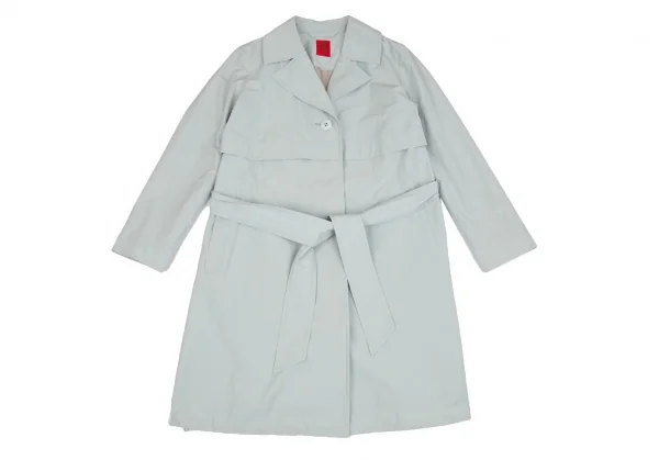 イッセイミヤケハートISSEY MIYAKE HaaT コットンポリスプリングコート ライトブルー2 K-103026_002