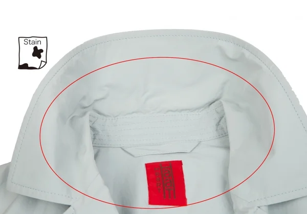 イッセイミヤケハートISSEY MIYAKE HaaT コットンポリスプリングコート ライトブルー2 K-103026_004