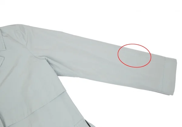 イッセイミヤケハートISSEY MIYAKE HaaT コットンポリスプリングコート ライトブルー2 K-103026_007