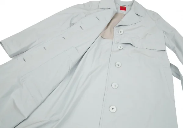 イッセイミヤケハートISSEY MIYAKE HaaT コットンポリスプリングコート ライトブルー2 K-103026_013