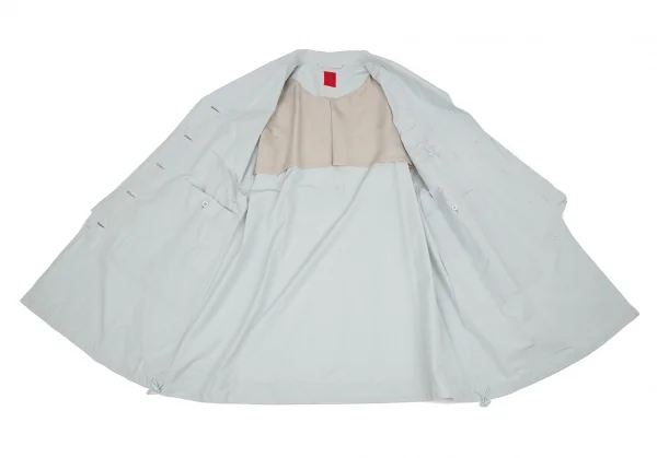 イッセイミヤケハートISSEY MIYAKE HaaT コットンポリスプリングコート ライトブルー2 K-103026_014