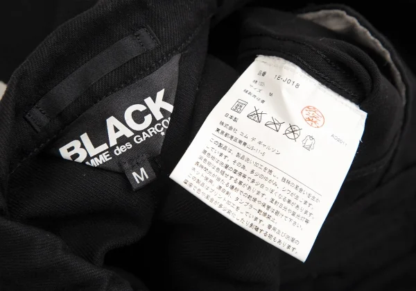 ブラックコムデギャルソンBLACK COMME des GARCONSバックプリントコットン3Bジャケット 黒M K-103028_020