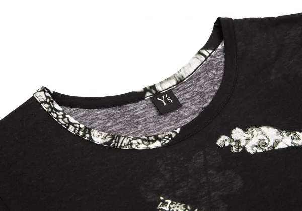 ワイズY's ステンドグラスプリントTシャツ 黒2 K-103034_003