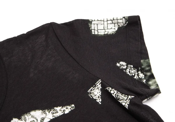 ワイズY's ステンドグラスプリントTシャツ 黒2 K-103034_004