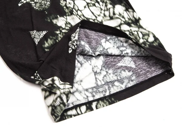 ワイズY's ステンドグラスプリントTシャツ 黒2 K-103034_006