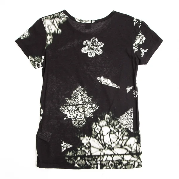 ワイズY's ステンドグラスプリントTシャツ 黒2 K-103034_007