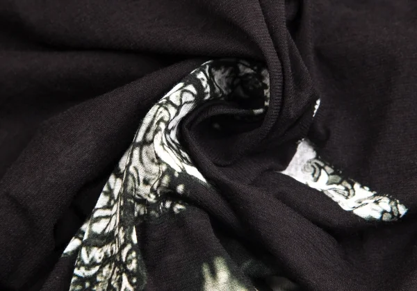 ワイズY's ステンドグラスプリントTシャツ 黒2 K-103034_009