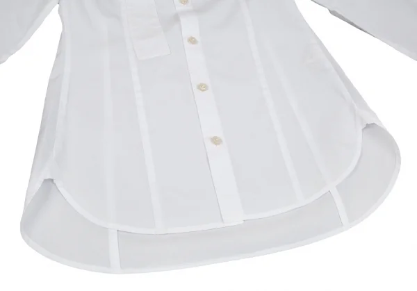 レギュレーション ヨウジヤマモトREGULATION yohji yamamoto コットンブロードリボンパッチシャツ 白1 K-103046_011