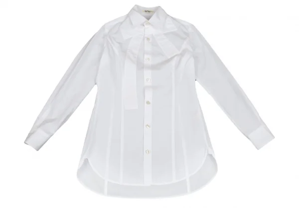 レギュレーション ヨウジヤマモトREGULATION yohji yamamoto コットンブロードリボンパッチシャツ 白1 K-103046_002