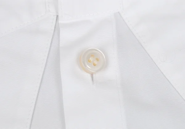 レギュレーション ヨウジヤマモトREGULATION yohji yamamoto コットンブロードリボンパッチシャツ 白1 K-103046_005
