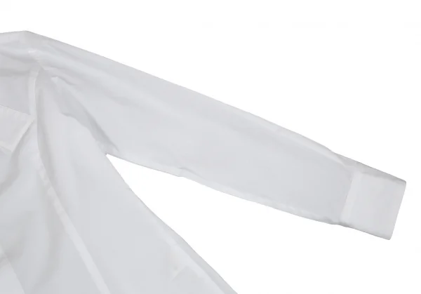レギュレーション ヨウジヤマモトREGULATION yohji yamamoto コットンブロードリボンパッチシャツ 白1 K-103046_009
