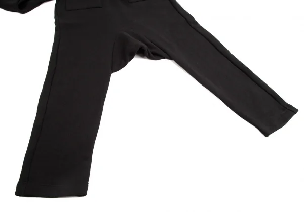 レギュレーション ヨウジヤマモトREGULATION yohji yamamoto スウェットオフショルダーオールインワン 黒2 K-103048_010