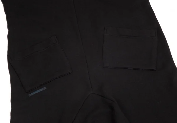 レギュレーション ヨウジヤマモトREGULATION yohji yamamoto スウェットオフショルダーオールインワン 黒2 K-103048_014