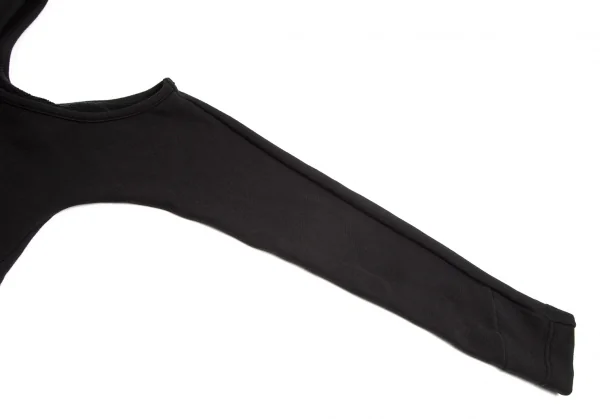 レギュレーション ヨウジヤマモトREGULATION yohji yamamoto スウェットオフショルダーオールインワン 黒2 K-103048_006