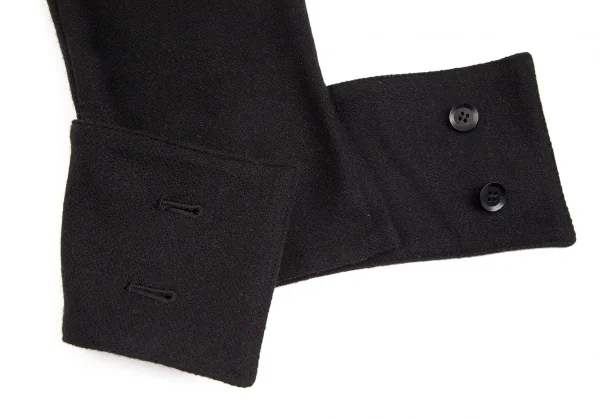ラグネキカス フォー ヨウジヤマモトRAGNE KIKAS for Yohji Yamamoto 混紡ウール裾カフスデザインパンツ 黒1 K-103049_004