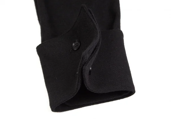 ラグネキカス フォー ヨウジヤマモトRAGNE KIKAS for Yohji Yamamoto 混紡ウール裾カフスデザインパンツ 黒1 K-103049_005