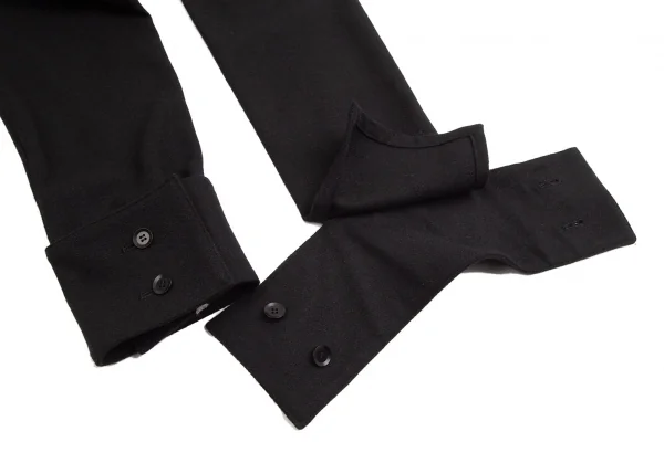 ラグネキカス フォー ヨウジヤマモトRAGNE KIKAS for Yohji Yamamoto 混紡ウール裾カフスデザインパンツ 黒1 K-103049_006